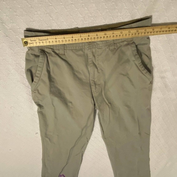 Old Navy Khaki Pants Mens Size 30 X 32 Brown Twill Straight Leg Classic - Picture 6 of 16